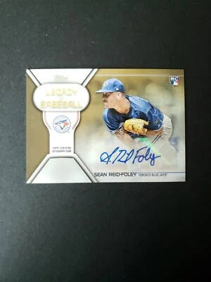 2019 Topps Legacy of Baseball Gold /50 Sean Reid-Foley #LBA-SR Rookie Auto RC - Image 1 of 4