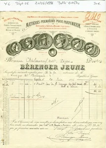 Dépt 06 - Grasse - Belle Entête Secteur de la Parfumerie du 20/06/1886 - Picture 1 of 1