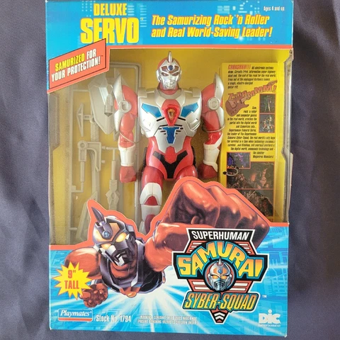 Playmates Superhuman Samurai Syber Squad Deluxe 9 inch Servo Figure w/ Box 5579A Cover