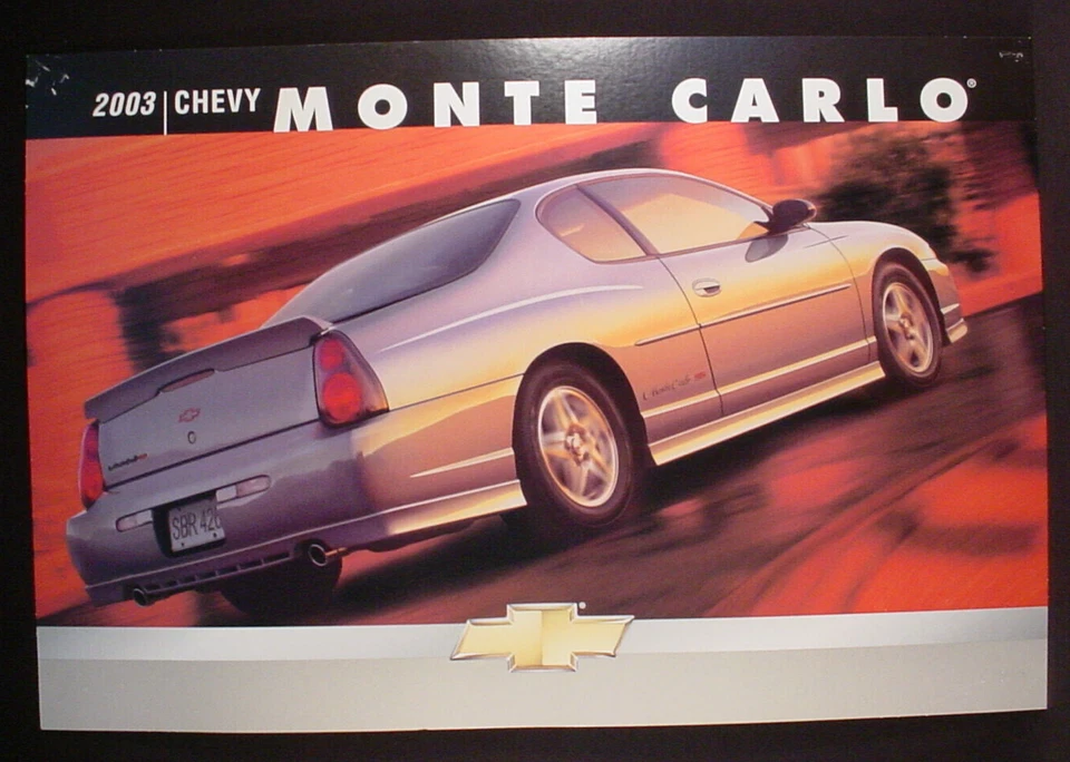 2003 Chevrolet Monte Carlo Dealership Showroom Poster / Sign - Original - Image 1 of 1