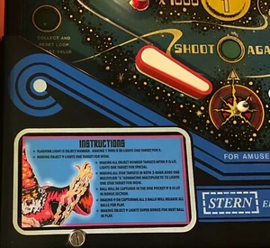 Stern Nine 9 Ball Wizard Custom Apron Cards Set Instruction Rules Information 9 - Picture 1 of 4
