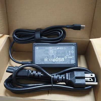 RICHBATTE Genuine 65W USB C Type C AC Adapter Charger for HP EliteBook x360 830 840 850 G5