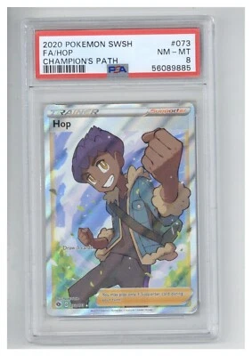 2020 Pokemon Sword & Shield Champion's Path 073 Full Art/Hop PSA 8 - Image 1 of 2