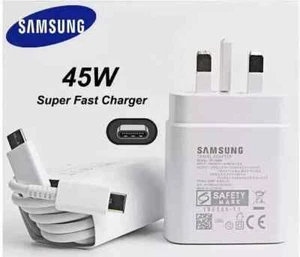 Genuine Samsung 45W Super Fast Charger Adapter USB-C Plug S22 S23 S24 S25 Ultra - Picture 1 of 9