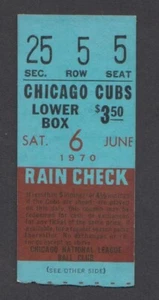 1970 San Francisco Giants v Chicago Cubs Ticket Willie McCovey HR #331 - Picture 1 of 2