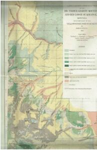 1903 Map Absaroka Division of Yellowstone Forest Reserve Montana See description