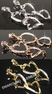 Bridemaids 18K Gold Filled Earrings made with Swarovski Crystal Xmas E/521 - Picture 1 of 10
