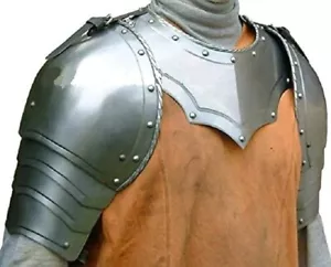 Medieval Gothic Gorget With Pauldrons - One Size Armor Halloween Costume - Picture 1 of 2