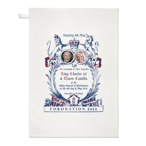 Vintage Invitation King Charles III Coronation Tea Towel Souvenir 6th May 2023 - Picture 1 of 1