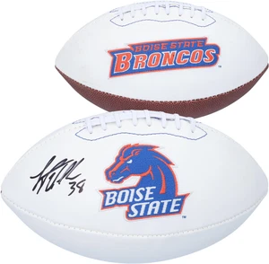 Leighton Vander Esch Boise State Broncos Autographed White Panel Football - Picture 1 of 1