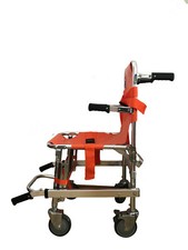 BARELLA A SEDIA PORTANTINA PROFESSIONALE 4 ruote carrozzina trasporto pazienti