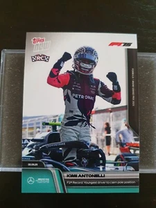 2025 F1 Topps Now #33 Kimi Antonelli - F1 Record: Youngest Driver To Claim Pole - Picture 1 of 5