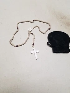 17" Plastic Rosary with Velvet Bag (D) - Picture 1 of 7