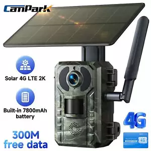 Campark 4G LTE Wildkamera 15MP 2.5K Kamera EU SIM Karte 4W Solarpanel Jagdkamera - Bild 1 von 8