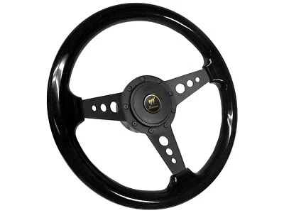 Ford Bronco 1978-91 9 pernos negro fresno madera volante kit Foto 1 de 4