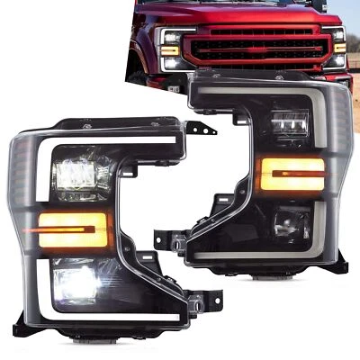 Full LED Headlights For 2020-2022 Ford F250 350 450 F550 Super Duty Front Lamps - Image 1 of 4