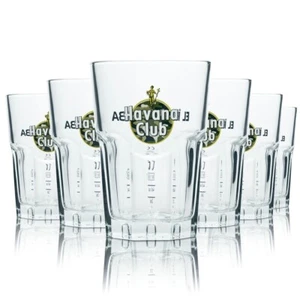 6x Havana Club Rum Glas 34cl Camouflage Grün Edition Sammler Gläser Longdrink