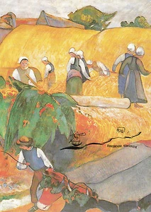 Postkarte / Postcard Art - Paul Gauguin: Ernteszene / Harvest Scene - Picture 1 of 1