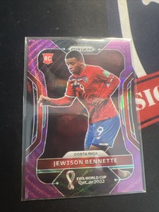 2022 Panini Prizm FIFA JEWISON BENNETTE /99 Rookie Purple Wave Prizm Costa Rica