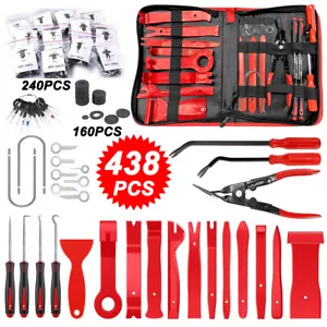 438Pcs Car Trim Removal Pry Tool Set Molding Panel Door Dash Interior Clip Kit - Picture 1 of 12