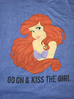 Disney Ariel T-shirt "Go On & Kiss The Girl" Blue Tee Size 2XL