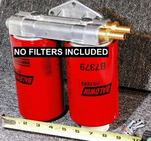 Compact Dual Remote Bypass Engine Oil Filter Kit NO Baldwin 1u BF7633/8u B7379 - Picture 1 of 5