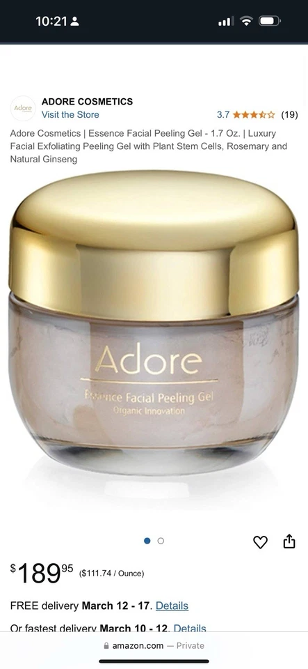 Gel exfoliante facial Adore Essence $189 1,7 oz ingredientes orgánicos Foto 1 de 4