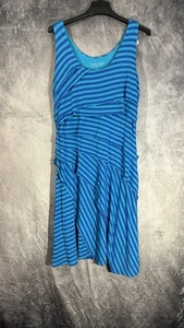 Weiche Umrandung NEU Dylan gestreift Stufen Lagen Tank Kleid blau aqua Gr. XL - Bild 1 von 15