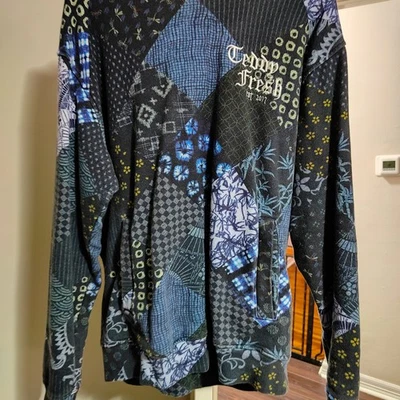 Sudadera con Capucha Teddy Fresh Unisex Acolchada/Impresión Floral Multicolor Talla M Foto 1 de 4