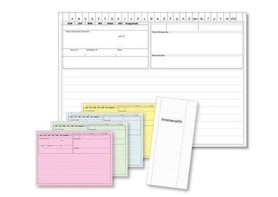 Meyer-Wagenfeld Karteitasche Karteitaschen Ärztebedarf A5 Querformat 190g/qm