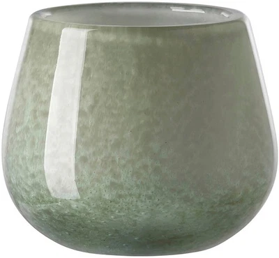 Fink modernes Glas Windlicht Tischvase MARLY  Salbei hellgrün 11 cm Hoch - Bild 1 von 4