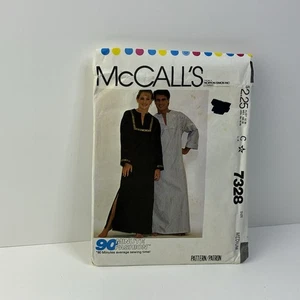 Caftan Unisex Size M 36-38 Vent Round Neck UNCUT Pattern 7328 Vintage 80s  - Picture 1 of 2