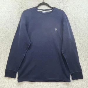 Polo Ralph Lauren Hemd Herren 2XL Blau Thermo Waffelstrick Nachtwäsche Langarm - Bild 1 von 10