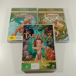 Tarzan DVD Bundle x 3 Disney Movies R4 PAL Tarzan / Tarzan And Jane / Tarzan 2 - Imagen 1 de 12