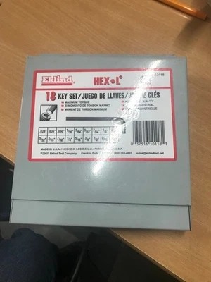 Eklind Hex-L Imperial 18 Key Set *MISSING ONE KEY* - Image 1 of 2