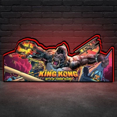 King Kong Pinball Topper 3D Printed Lightbox USB LED Sign for Pinball Machine