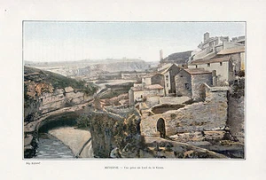 34 MINERVE VUE PRISE AU BORD DE LA CESSE IMAGE COULEUR 1903 - Picture 1 of 1