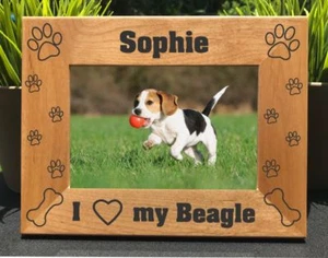Personalized Engraved // Beagle // Picture Frame - Picture 1 of 4