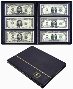 Ettonsun Leather 60-Pocket Dollar Bill Holders for Collectors Paper Money Album - Picture 1 of 12