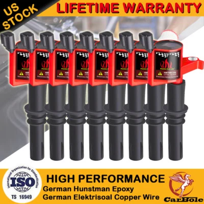 8x Ignition Coil For FORD F150 F250 6.8L 5.4L 2004 2005 2006 2007 2008 2009 2010 - Image 1 of 4