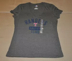 NUEVO SIN ETIQUETAS Texas Rangers Mujer Damas Cuello en V Camiseta (L) Grande Su Camisa MLB - Imagen 1 de 2