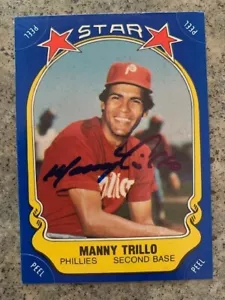 MANNY TRILLO PHILADELPHIA PHILLIES SIGNED AUTOGRAPHED 1981 STAR STICKER #96 - Picture 1 of 1