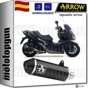 ARROW TUBO ESCAPE HOMOLOGADO URBAN ALUMINIO NEGRO KYMCO XCITING 400 I S 2019 19 - Imagen 1 de 5