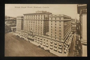 1920s Mount Royal Hotel Old Cars Montreal QC Canada Postcard Quebec - Picture 1 of 1