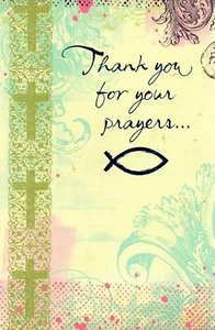 Tarjeta religiosa de GRACIAS POR TUS ORACIONES, pez Jesús — saludos americanos +✉� - Imagen 1 de 5