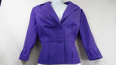 MetroStyle Purple Blazer/Jacket/Business-Coat Size 6P Formal, Classy Attire - Image 1 of 2