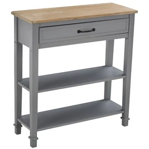 Retro Sofa Console Table Entryway Hallway with Drawer and Shelves Large Storage - Picture 1 of 8