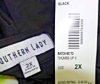 Chemisier femme du Sud Femme Plus Taille 1x 2x 3x noire élégante tunique haut bague