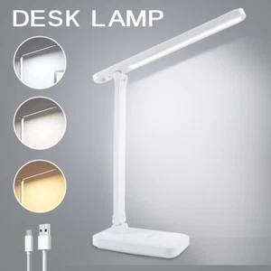 Dimmbar LED Schreibtischlampe Tischlampe Leselampe Büroleuchte 9W USB 3 Farb DHL - Bild 1 von 10