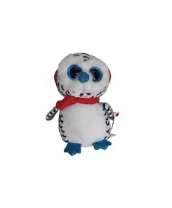 Ty Beanie Boos Nester White Owl Christmas Winter Plush 6½" Scarf Earmuffs New - Picture 1 of 5